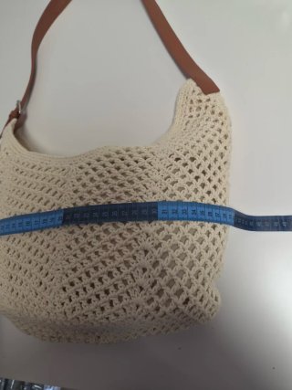 Bolso de verano crochet beige