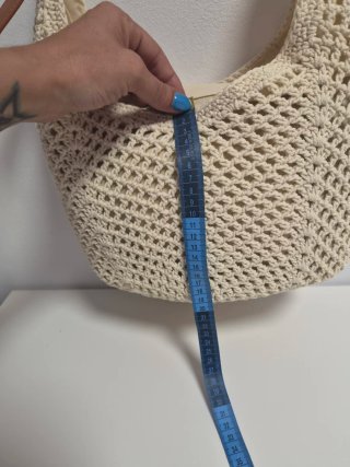 Bolso de verano crochet beige