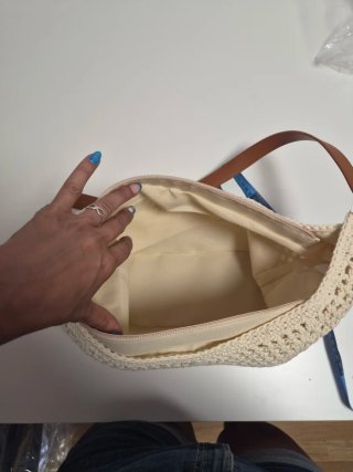 Bolso de verano crochet beige
