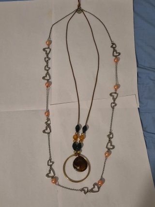 Lote Joyas: Collar, Broche, Pendientes