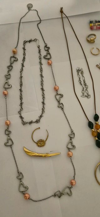 Lote Joyas: Collar, Broche, Pendientes