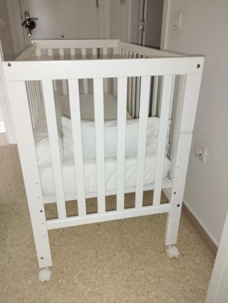 Cuna colecho madera blanca INTERBABY