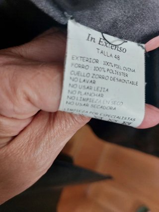 Abrigo negro de Piel Ovina, Años 90
