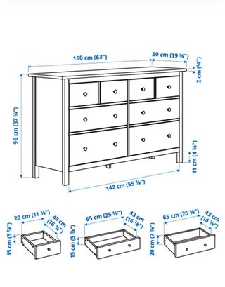 Cómoda 8 cajones Ikea Hemnes