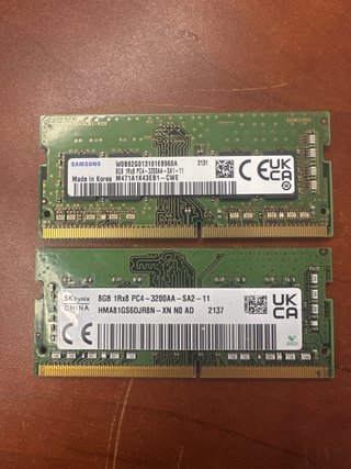 Memorias Ram DDR4 16 gigas 8X2
