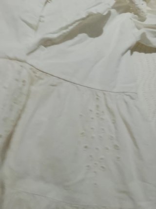 Vestido Zara blanco bordado talla 2-3 años