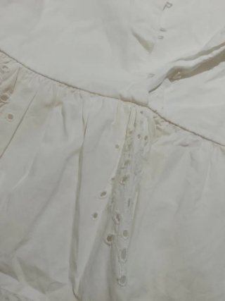Vestido Zara blanco bordado talla 2-3 años