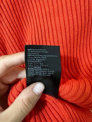 Jersey H&M rojo acanalado