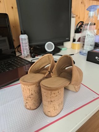 Sandalias Marypaz tacón plataforma marrón