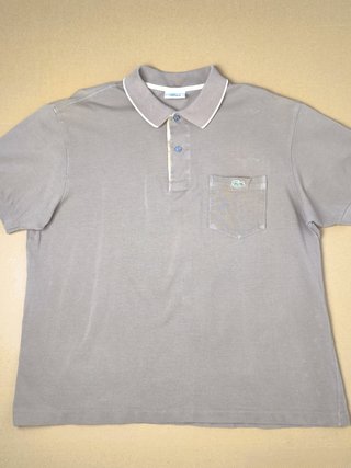 Polo Lacoste Vintage Beige Camel Bolsillo Talla 6