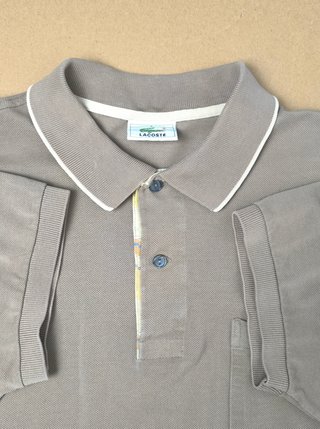 Polo Lacoste Vintage Beige Camel Bolsillo Talla 6