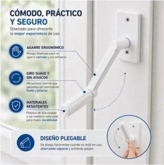 Manivela larga para torno de persiana
