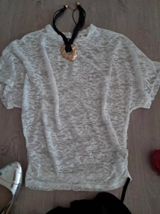 Conjunto Blusa Encaje y falda