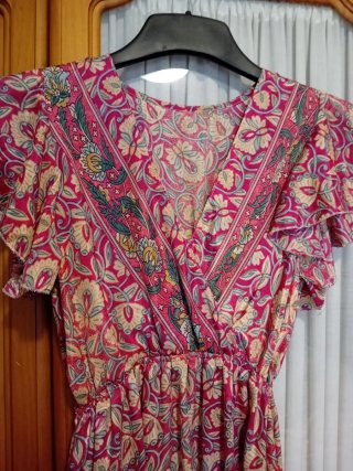 Vestido estampado largo