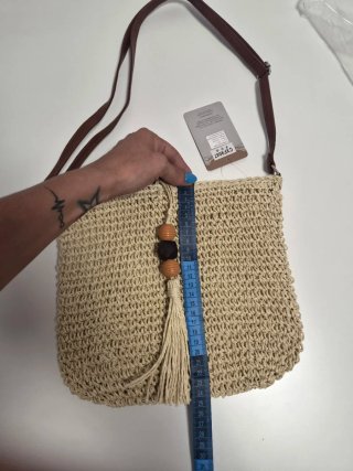 Bolso de rafia verano beige y marrón
