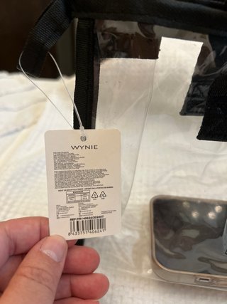 Bolso transparente con asas y cremallera