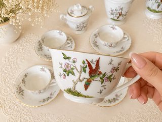 Limoges Juego de porcelana con pájaros
