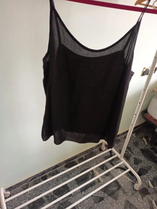 Blusa tirantes negra talla 56
