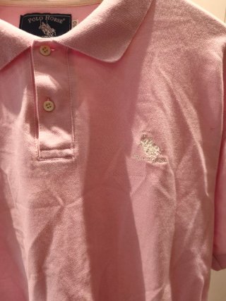 Polo Horse Polo Rosa Algodón Piqué Talla L