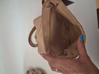 Bolso rafia verano beige y marrón