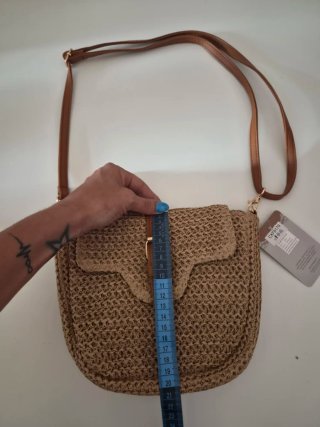 Bolso rafia verano beige y marrón