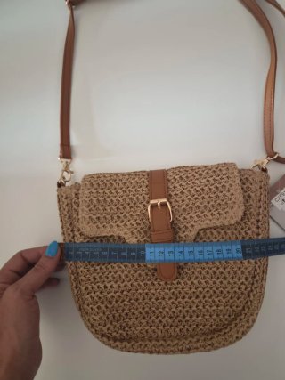 Bolso rafia verano beige y marrón