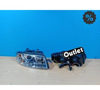 FE FAROS AUDI A4 B6 00-04 LUZ DIURNA LED FONDO CROMO R145363