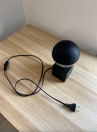 Lámpara Mesa Hema Negra Vidrio