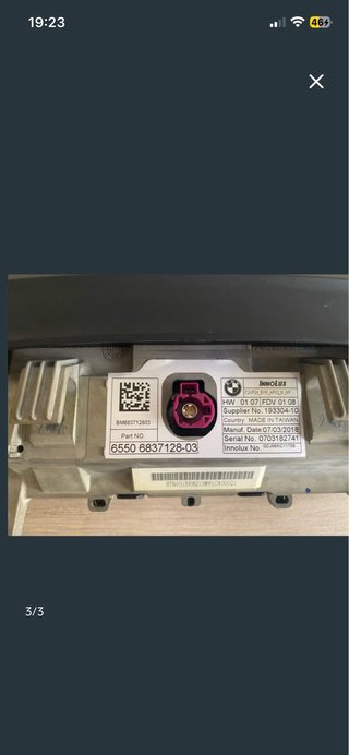 Pantalla BMW Serie 3 F30 6.5 Original