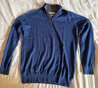 Jersey El Ganso Azul Media Cremallera Talla S