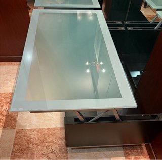 Mesa centro salón elevable de cristal