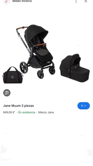 Carro Jane Muum 3 piezas negro