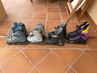 Lote 4 pares patines en línea