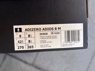 Adidas Adizero Adios 8 Naranja/Blanco