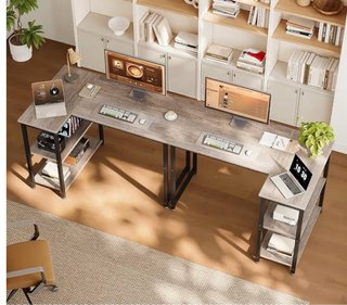 2 Scrivanie Gamer Coleshome in Legno e Metallo