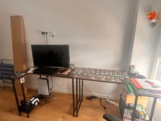 2 Scrivanie Gamer Coleshome in Legno e Metallo