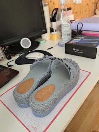 Sandalias plataforma Moda plus volantes talla 37