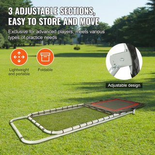 Reboteador de Lacrosse Plegable para Jardín, Red de Rebote de Voleibol de 3x8 Pies, Pantalla de Entrenamiento de Devolución de Béisbol y Softbol, Pared de Entrenamiento de Práctica de Tiro de Ángu...