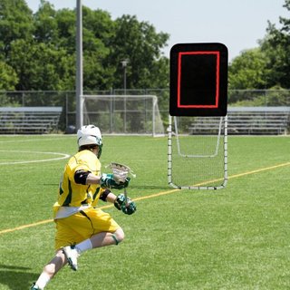 Reboteador de Lacrosse Plegable para Jardín, Red de Rebote de Voleibol de 3x8 Pies, Pantalla de Entrenamiento de Devolución de Béisbol y Softbol, Pared de Entrenamiento de Práctica de Tiro de Ángu...