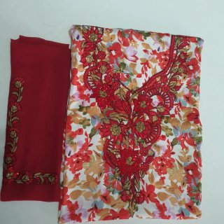 Vestido Majawir bordado floral talla única