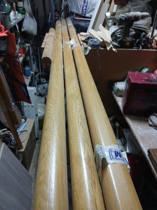 Pasamanos roble macizo 9 metros lineales 65x40