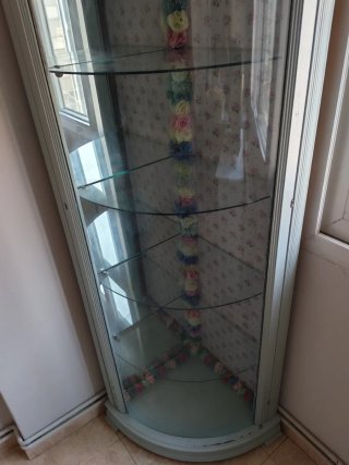 Vitrina de cristal y madera personalizado