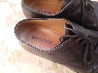 Scarpe stringate Brandt in pelle nera 43 italy y2k