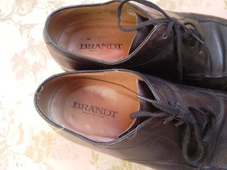 Scarpe stringate Brandt in pelle nera 43 italy y2k