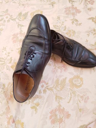 Scarpe stringate Brandt in pelle nera 43 italy y2k