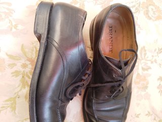 Scarpe stringate Brandt in pelle nera 43 italy y2k