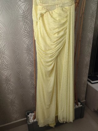 Vestido largo amarillo evento fiesta l