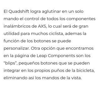 Botones Leap Components AXS Cambio + Tija