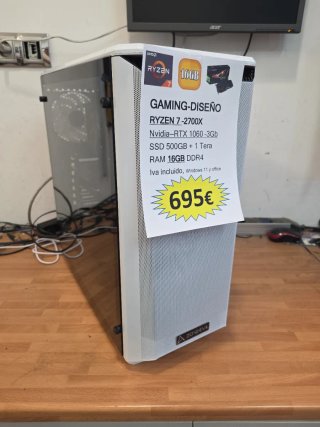 PC Gaming Ryzen 7 2700X RTX 1060 16GB RAM