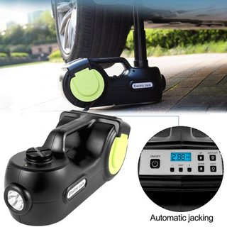 Gato Eléctrico de Coche 5 Toneladas, Gato Hidráulico Eléctrico con Llave de Impacto Eléctrica, Herramienta de Reparación de Coche con Gato Hidráulico con Luz LED, Rango de Elevación de 155-530 mm ...